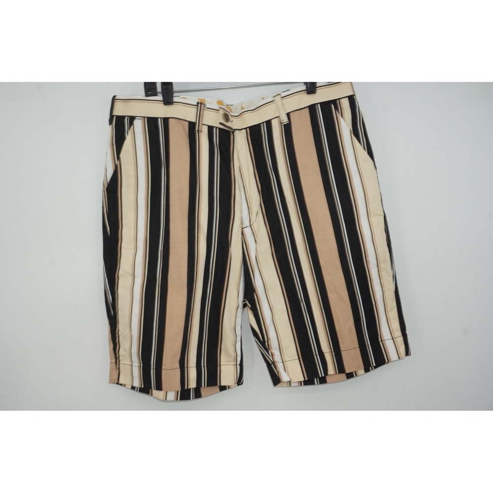 Loudmouth Golf Striped Chino Shorts Multicolor Vertical Stripe Men's 38